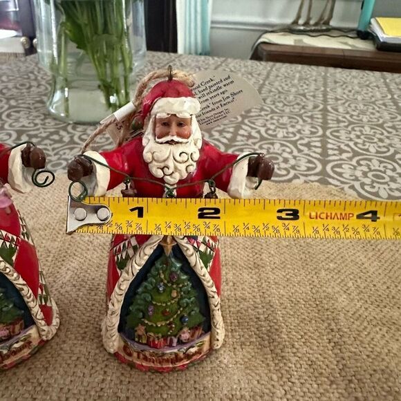 Jim Shore Heartwood Creek "O Tannenbaum Santa" Hanging Ornament 2 Pieces - Picture 7 of 7